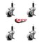 Service Caster 2 Inch Thermoplastic Wheel 7/8 Inch Expanding Stem Caster with Brakes, 4PK SCC-EX05S210-TPRS-SLB-78-4 - alternate 3